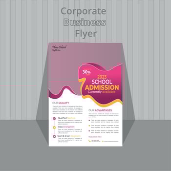 School Admission Flyer vector
