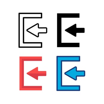 icon login, enter the door.diisolasi dengan latar belakang putih,icon set. vector
