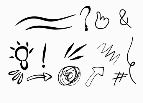 Abstract line in hand drawn style for concept design vector