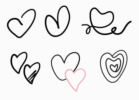 Love doodle hand drawn vector