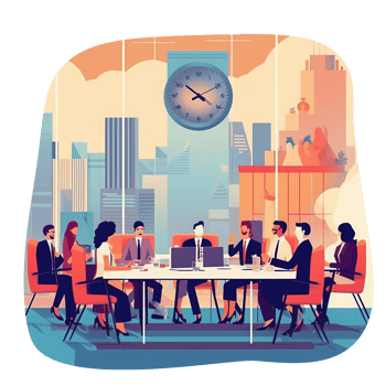 Effective meetings start on time . AI Generated png
