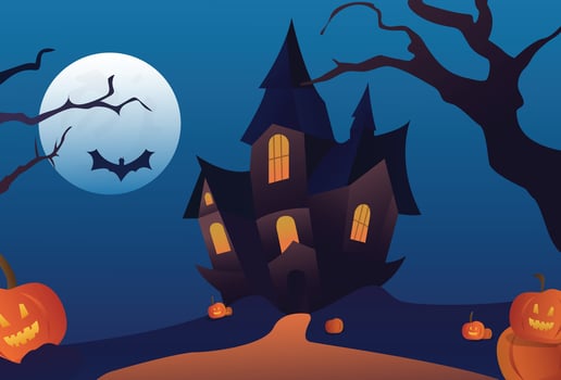 Halloween flat illustration concept vector