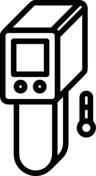 Thermometer medicine icon symbol image vector. Illustration of the temperature cold and hot measure tool design image.EPS 10 vector
