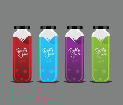 vector great background with variety of fruit juices