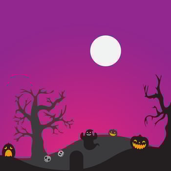Background vector design with halloween theme