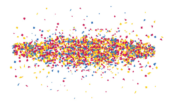 Vector realistic confetti background concept