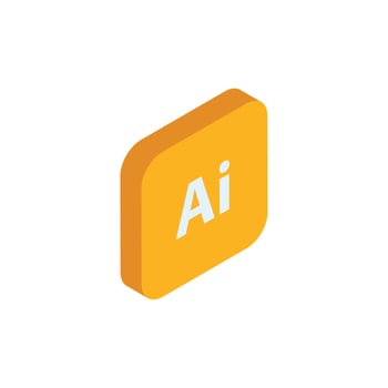Vector isometric adobe illustrator software icon