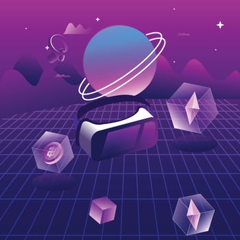 Metaverse concept vector