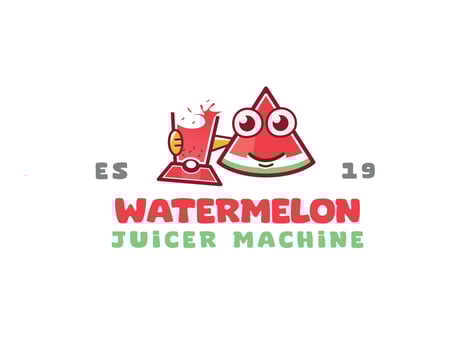 watermelon cute mascot - cute watermelon mascot character holding a  juicer machine  - watermelon mascot logo -juice logo vector