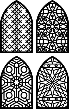 Simple Vector Pattern for Laser Cutting, Decoration, and Ornament. Metal design, wood carving, vector