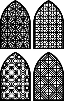 Simple Vector Pattern for Laser Cutting, Decoration, and Ornament. Metal design, wood carving, vector