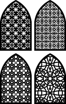 Simple Vector Pattern for Laser Cutting, Decoration, and Ornament. Metal design, wood carving, vector