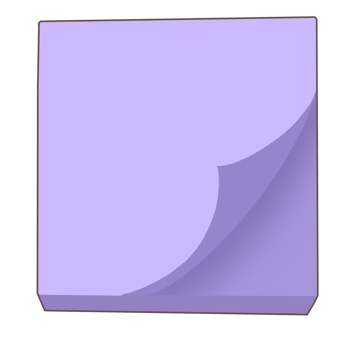 Purple post-it paper png