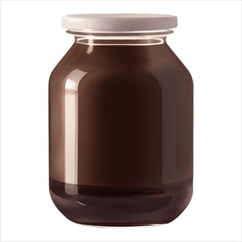 Chocolate Spread in Jar Isolated Detailed Hand Drawn Painting Illustration vector