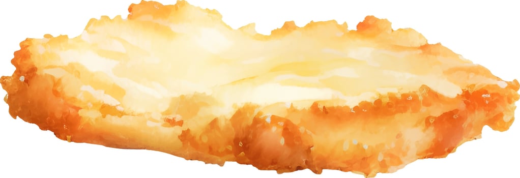 Crispy Fried Chicken Detailed Hand Drawn Illustration Vector Isolated
