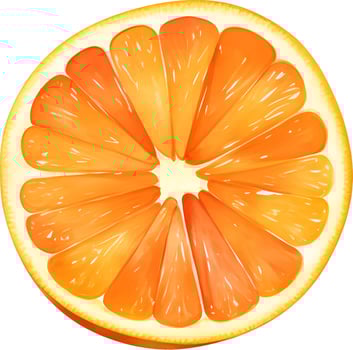 Sliced Orange Fruit Isolated Hand Drawn Painting Illustration vector