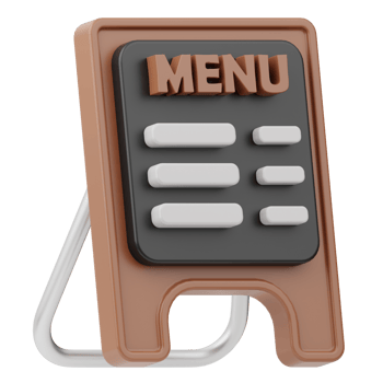 Coffee menu 3D Illustration png