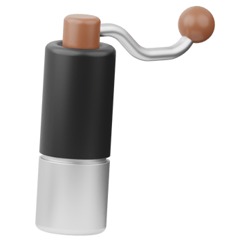 Hand Coffee Grinder 3D Illustration png