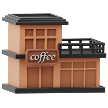 Coffee Shop 3D Illustration png