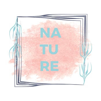 Nature frames with hand drawn leaves, design templates in line style. Vector botanical outline borders. Use for wedding invitations, greeting cards, social media stories, label