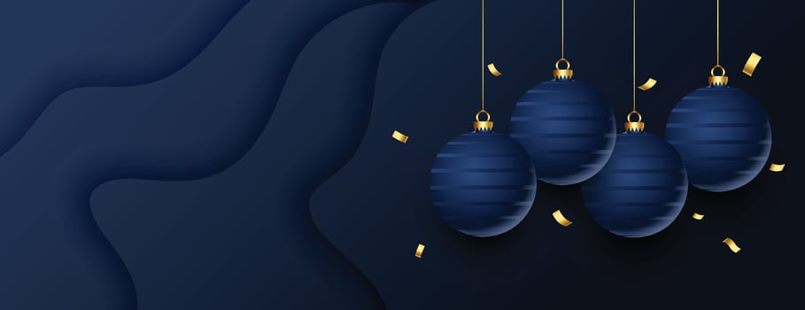 colorful shiny glowing Christmas balls. Xmas glass ball. Holiday decoration template. Vector illustration.