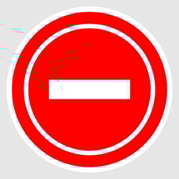 No entry sign. Stop sign. Vector illustration.