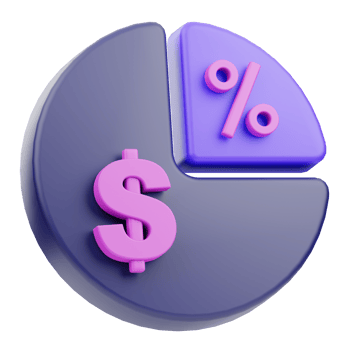 Growing Dividends 3D Illustration png