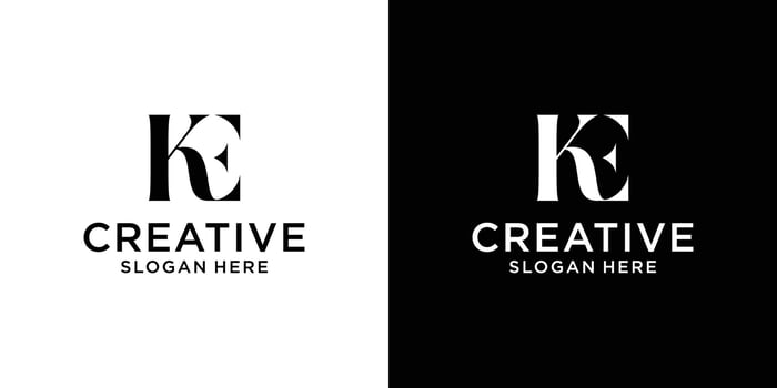 Letter K E Logo design concept vector
