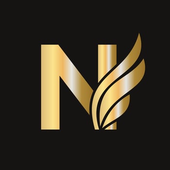 Letter N Wing Logo Design For Freight and Transportation Symbol. Wing Logotype Template vector
