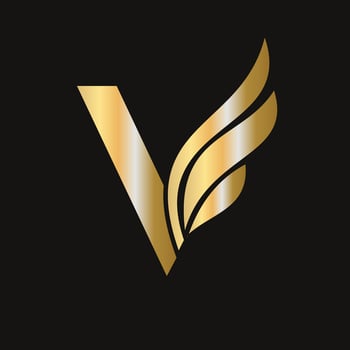 Letter V Wing Logo Design For Freight and Transportation Symbol. Wing Logotype Template vector