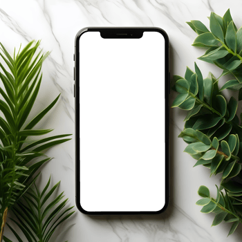Minimal Mobile Phone Screen Mockup, ai generated png