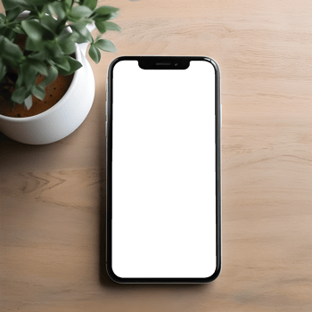 Modern Smartphone Screen Template Mockup Natural Decor, ai generated png