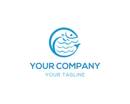 Fish logo icon design vector illustration.