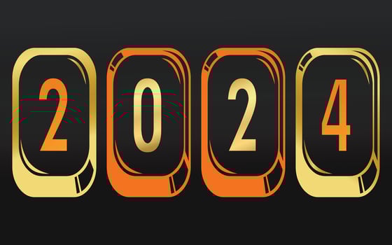 2024 new year logo design vector