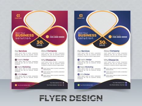 Professional Business Flyer Design Template vector