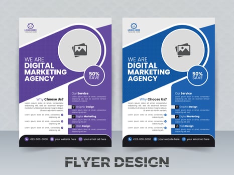 Digital Marketing Agency Flyer Design Template vector