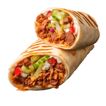 Fresh shawarma isolated png