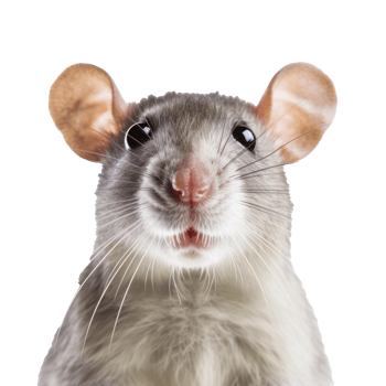 Cute rat face isolated png