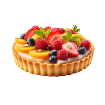 Tart with berries isolated png