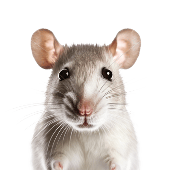 Cute rat face isolated png