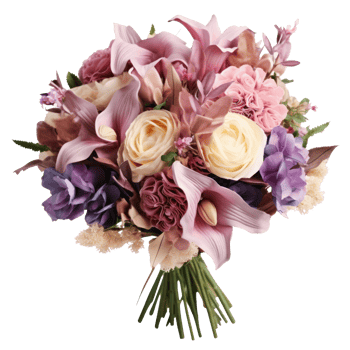Wedding flower bouquet isolated png