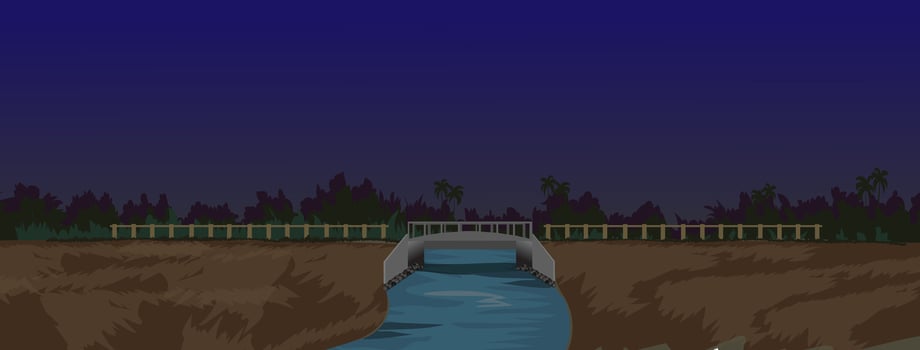 Profile Road With Bridge vector