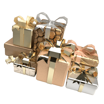 The gift box png image for celebration concept 3d rendering