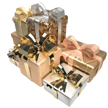 The gift box png image for celebration concept 3d rendering
