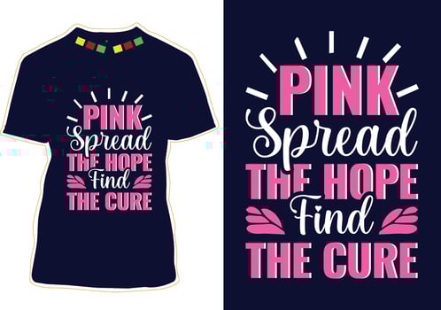 Breast Cancer Awareness T-shirt Design vector