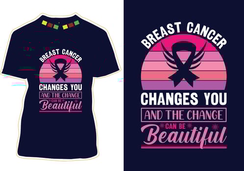Breast Cancer Awareness T-shirt Design vector