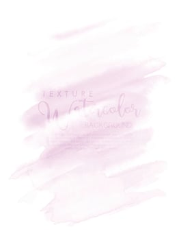 Watercolor hand painted abstract with pink brush design vector