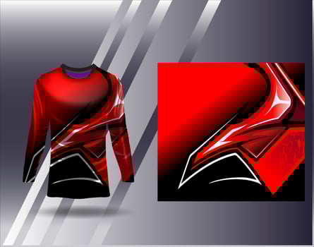 Sports jersey and tshirt template sports design for football racing gaming jersey vector