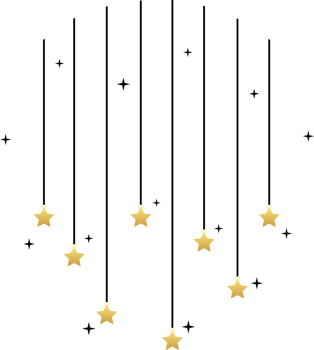 stars hanging mystic magic boho png