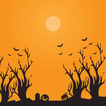 Background vector design with halloween theme